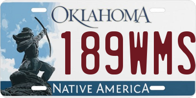OK license plate 189WMS