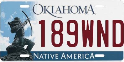 OK license plate 189WND