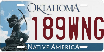 OK license plate 189WNG