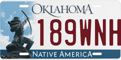 OK license plate 189WNH