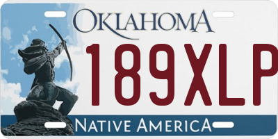 OK license plate 189XLP
