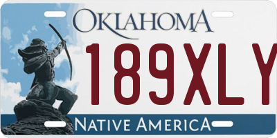 OK license plate 189XLY