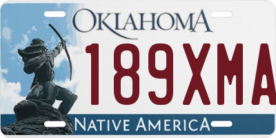 OK license plate 189XMA