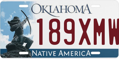 OK license plate 189XMW
