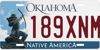 OK license plate 189XNM