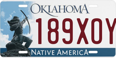 OK license plate 189XOY