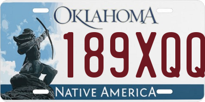 OK license plate 189XQQ