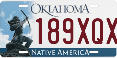 OK license plate 189XQX