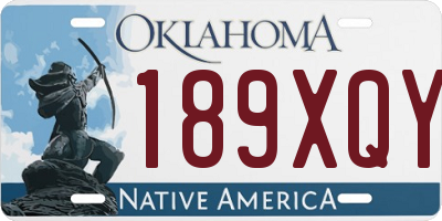 OK license plate 189XQY