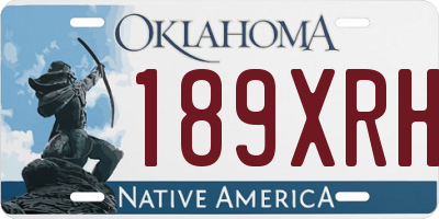 OK license plate 189XRH
