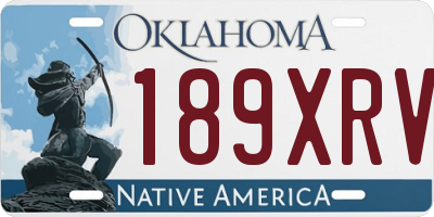 OK license plate 189XRV