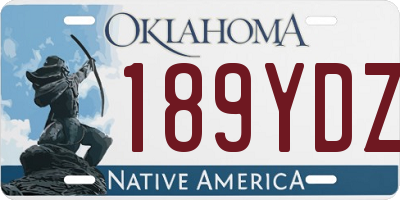 OK license plate 189YDZ