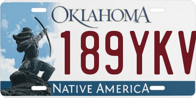 OK license plate 189YKV