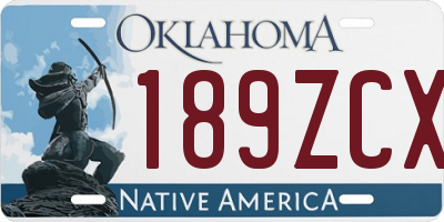OK license plate 189ZCX