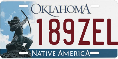 OK license plate 189ZEL