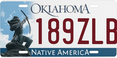 OK license plate 189ZLB