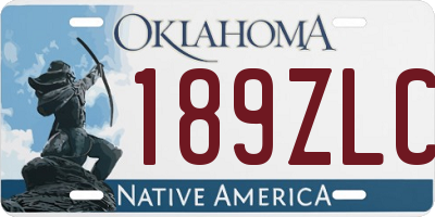 OK license plate 189ZLC