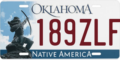 OK license plate 189ZLF
