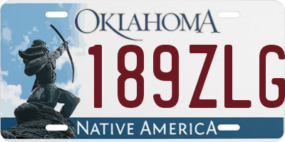OK license plate 189ZLG