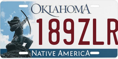 OK license plate 189ZLR
