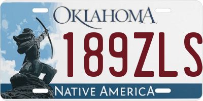 OK license plate 189ZLS