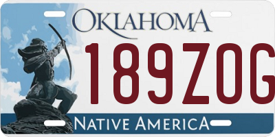 OK license plate 189ZOG