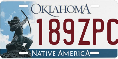 OK license plate 189ZPC