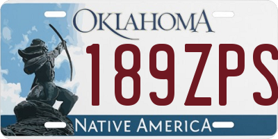 OK license plate 189ZPS