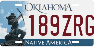 OK license plate 189ZRG