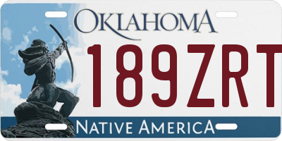 OK license plate 189ZRT