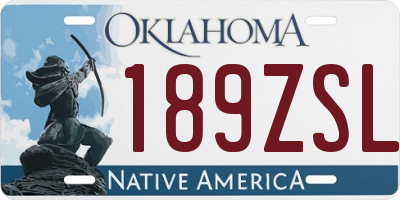 OK license plate 189ZSL