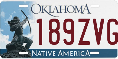 OK license plate 189ZVG