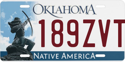 OK license plate 189ZVT