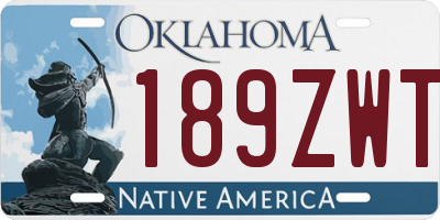 OK license plate 189ZWT