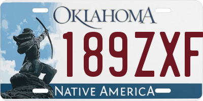 OK license plate 189ZXF