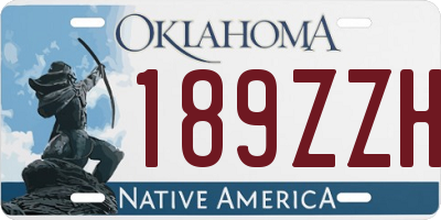 OK license plate 189ZZH