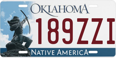 OK license plate 189ZZI