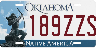 OK license plate 189ZZS