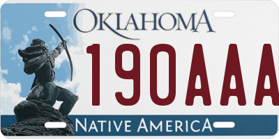 OK license plate 190AAA