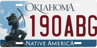 OK license plate 190ABG