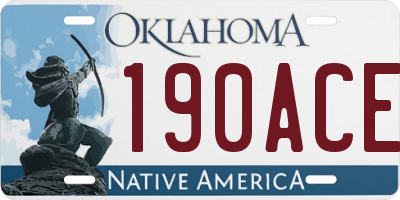 OK license plate 190ACE