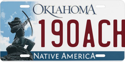 OK license plate 190ACH