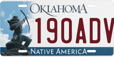 OK license plate 190ADV
