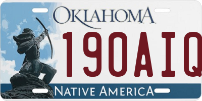 OK license plate 190AIQ