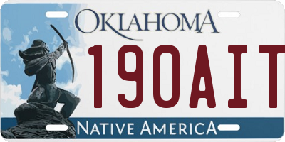 OK license plate 190AIT
