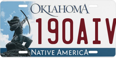 OK license plate 190AIV