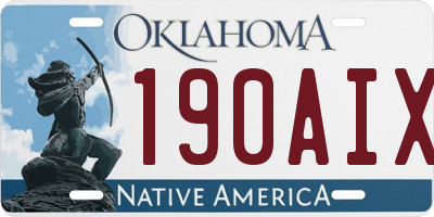 OK license plate 190AIX