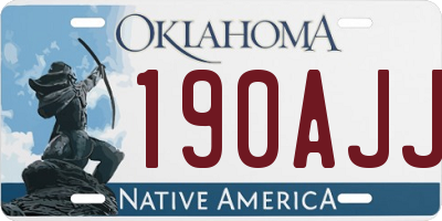 OK license plate 190AJJ