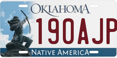 OK license plate 190AJP