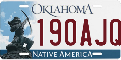 OK license plate 190AJQ